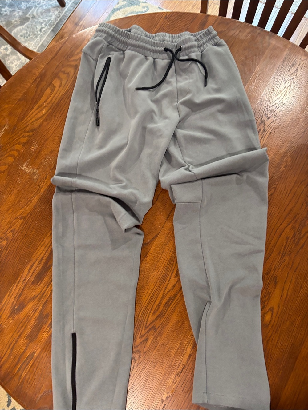 Men's Gray Drawstring Jogger Pants - Comfortable Everyday Sweatpants Large Tall